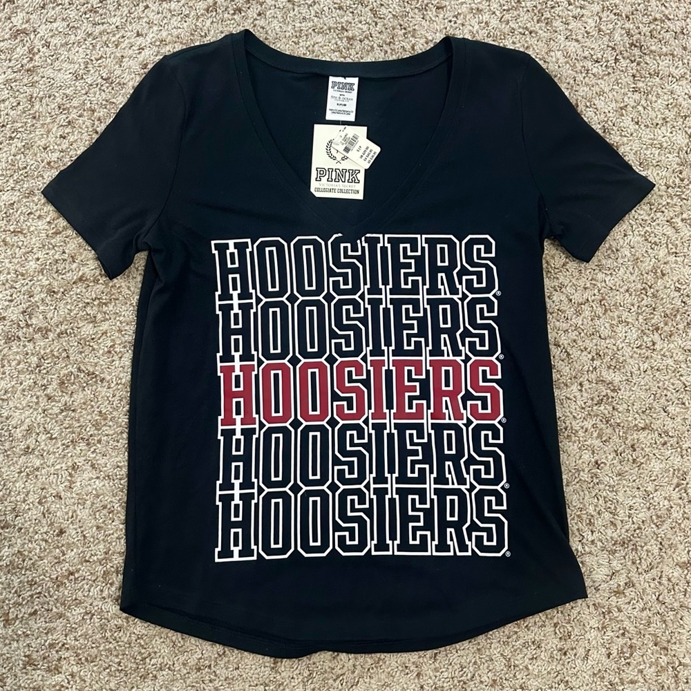 Victoria's Secret PINK Collegiate Collection Women’s Indiana Hoosiers Tee. NWT!